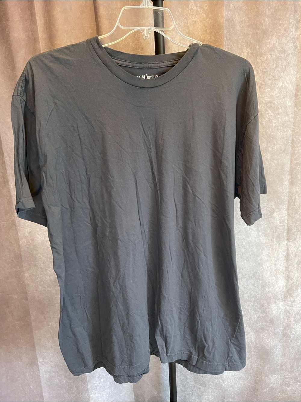 Men’s Green Label Organic Dark Grey Short Sleeve Crewneck Tee. XXL
